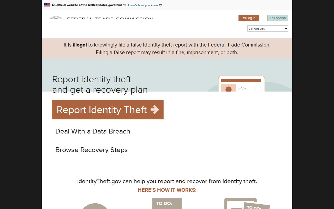 Merced neighbors federal identity theft reporting resource
